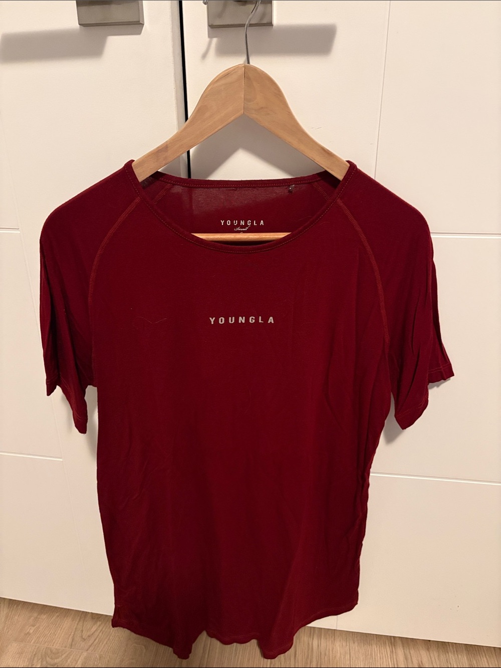 YoungLA Small Burgundy Crewneck Tee